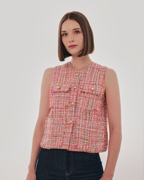 Kanaya Tweed Top