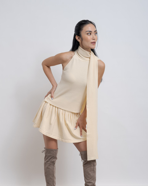 SENA TOP & SCARF CREAM