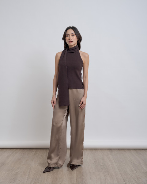 SENA TOP & SCARF ESPRESSO