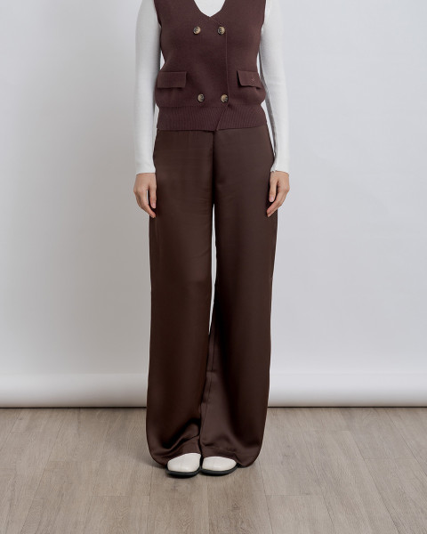 SERI SATIN PANTS ESPRESSO