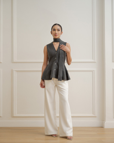 SORA TOP & SCARF GREY