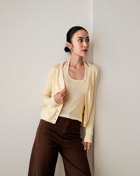 AYLA TOP & CARDIGAN BUTTER