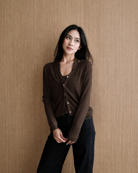 AYLA TOP & CARDIGAN ESPRESSO
