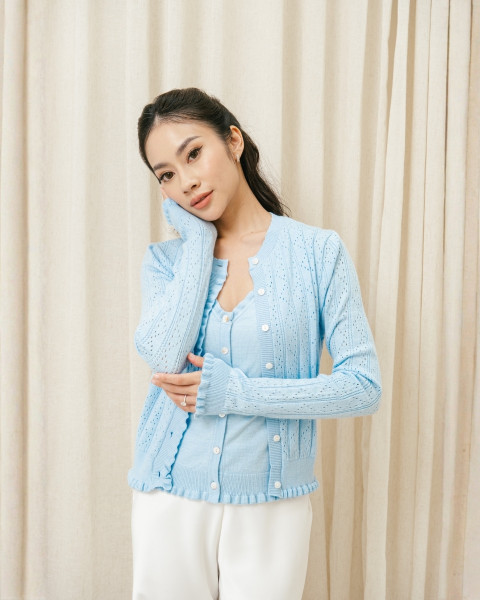 Aira Top & Cardigan Sky Blue