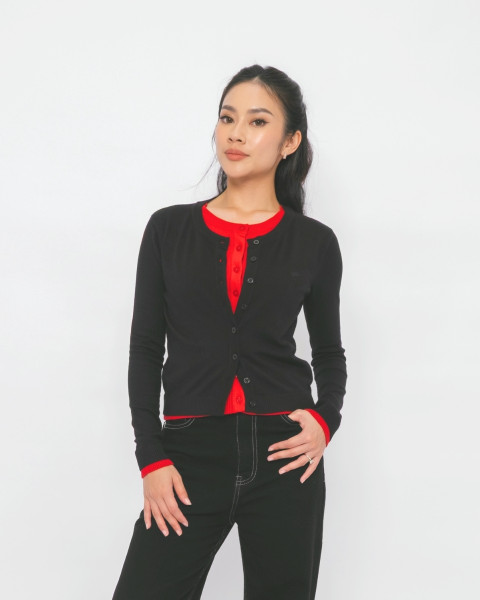 WARNA CARDIGAN BLACK RED