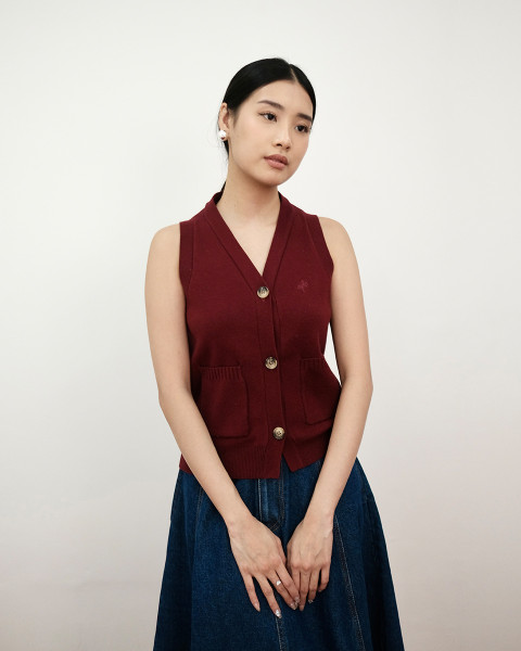 Amara Vest Maroon