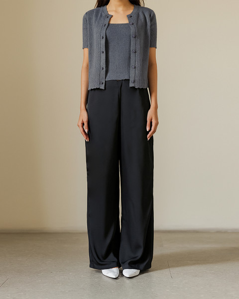SERI SATIN PANTS BLACK